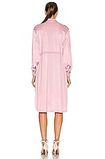 ALAÏA Edition 1993 Tailored Shirt Dress in Rose, view 4, click to view large image.