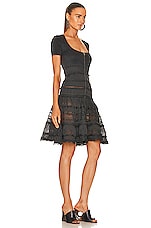 ALAÏA Crinoline Dress in Anthracite, view 3, click to view large image.