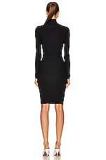 ALAÏA Rib Dress in Noir, view 4, click to view large image.