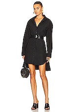 ALAÏA Tina Dress in Noir, view 4, click to view large image.