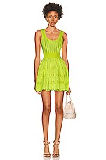 ALAÏA Fluid Skater Mini Dress in Juane Fluo | FWRD