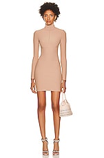 ALAÏA Angie Dress in Nude, view 2, click to view large image.