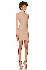 ALAÏA Angie Dress in Nude, view 3, click to view large image.