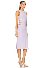 ALAÏA Bands Midi Dress in Parme, view 2, click to view large image.