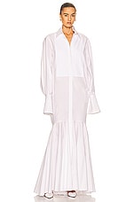 ALAÏA Maxi Dress in Blanc, view 1, click to view large image.