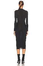 ALAÏA Maxi Dress in Noir, view 3, click to view large image.