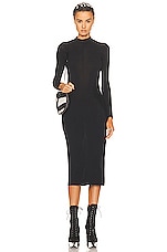 ALAÏA Maxi Dress in Noir, view 4, click to view large image.