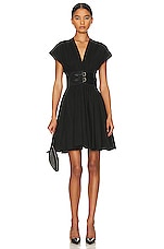 ALAÏA Belted Dress in Noir, view 1, click to view large image.