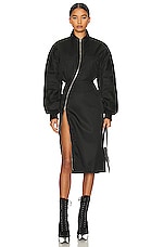ALAÏA Bomber Dress in Noir, view 1, click to view large image.