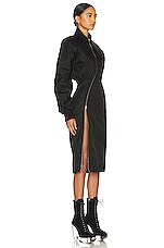 ALAÏA Bomber Dress in Noir, view 2, click to view large image.