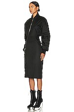ALAÏA Bomber Dress in Noir, view 3, click to view large image.