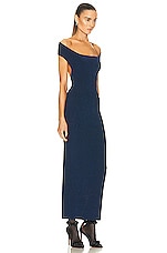 ALAÏA DF Gown in Bleu, view 3, click to view large image.