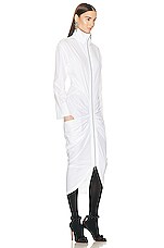 ALAÏA Zip Dress in Blanc, view 3, click to view large image.