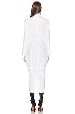 ALAÏA Zip Dress in Blanc, view 4, click to view large image.
