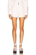 ALAÏA High Waisted Short in Blanc, view 1, click to view large image.