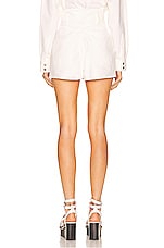 ALAÏA High Waisted Short in Blanc, view 3, click to view large image.