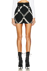 ALAÏA High Waisted Short in Noir & Blanc, view 1, click to view large image.