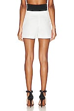 ALAÏA High Rise Belted Short in Blanc, view 3, click to view large image.