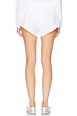 ALAÏA Cropped Boxer Short in Blanc, view 3, click to view large image.