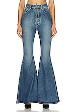 ALAÏA Flare Jean in Bleu Vintage, view 1, click to view large image.