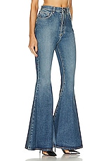 ALAÏA Flare Jean in Bleu Vintage, view 2, click to view large image.