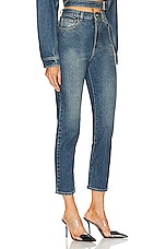 ALAÏA High Waist Straight Leg in Bleu Vintage, view 2, click to view large image.