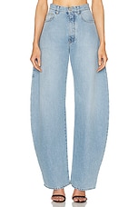 ALAÏA Round Pant in Bleu Clair, view 1, click to view large image.