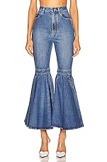 ALAÏA Crinoline Jean in Blue, view 1, click to view large image.