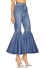 ALAÏA Crinoline Jean in Blue, view 2, click to view large image.
