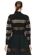 ALAÏA Vienne Sweater in Noir ALAÏA, view 3, click to view large image.