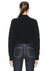 ALAÏA Heart Sweater in Noir, view 3, click to view large image.
