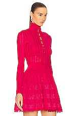 ALAÏA Crinoline Cardigan in Bougainville, view 2, click to view large image.