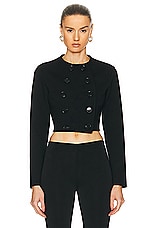 ALAÏA Buttons Sweater in Noir Alaia, view 1, click to view large image.
