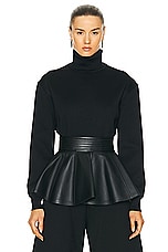 ALAÏA Oversize Jumper Sweater in Noir, view 1, click to view large image.
