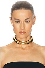 ALAÏA Bombe Necklace in Gold, view 2, click to view large image.