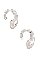 ALAÏA Hoop Earrings in Silver, view 1, click to view large image.