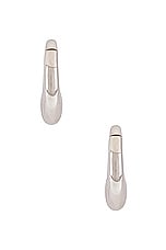 ALAÏA Hoop Earrings in Silver, view 4, click to view large image.