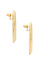 ALAÏA Bombe Earrings in Gold, view 3, click to view large image.