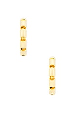 ALAÏA Hoop Earrings in Or, view 4, click to view large image.