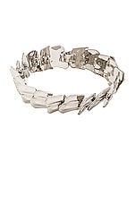 ALAÏA Croco Necklace in Argent, view 1, click to view large image.