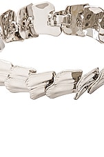 ALAÏA Croco Necklace in Argent, view 4, click to view large image.