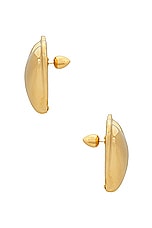 ALAÏA Bombe Heart Earrings in Gold, view 3, click to view large image.