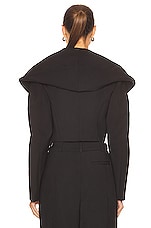 ALAÏA Hooded Jacket in Noir, view 3, click to view large image.
