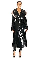 ALAÏA Hoody Trench in Noir, view 2, click to view large image.