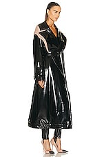 ALAÏA Hoody Trench in Noir, view 3, click to view large image.