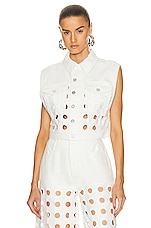 ALAÏA Vest in Blanc, view 1, click to view large image.