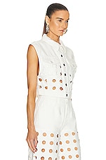 ALAÏA Vest in Blanc, view 2, click to view large image.