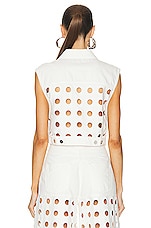 ALAÏA Vest in Blanc, view 3, click to view large image.