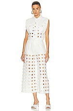 ALAÏA Vest in Blanc, view 4, click to view large image.