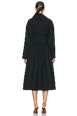 ALAÏA Belted Trench Coat in Noir, view 3, click to view large image.